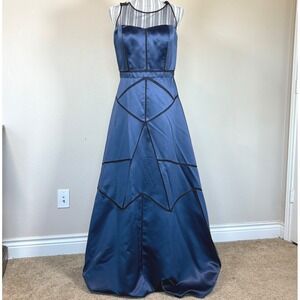 Aidan Mattox Womens A-Line Formal Maxi Dress Evening Gown Sz 12 Goth Grunge Prom